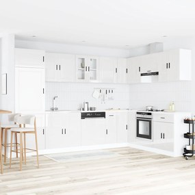 vidaXL Βάση νιπτήρα με αποθήκευση Porto 2 pcs Λευκό Επεξεργασμένο ξύλο