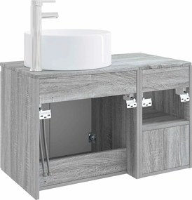 vidaXL Σετ Επίπλων Μπάνιου 2 τμχ. Γκρι Sonoma Επεξεργασμένο Ξύλο