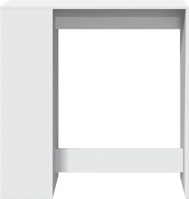 vidaXL Τραπέζι Μπαρ με Ράφια Λευκό 101x40x103,5 εκ. Επεξεργ. Ξύλο