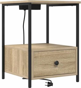 vidaXL Κομοδίνο Δρύς Sonoma 42 x 41 x 56 εκ. Επεξεργασμένο ξύλο
