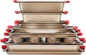 VEVOR Baking Pan Set 10-Piece Nonstick Carbon Steel Set with Silicone Handles