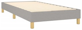 Πλαίσιο Κρεβατιού Boxspring Ανοιχτό Γκρι 90x190 εκ. Υφασμάτινο - Γκρι