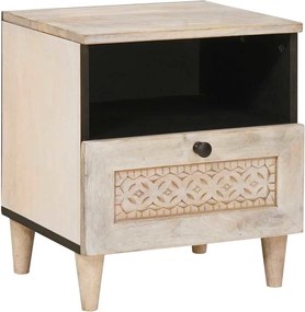 vidaXL Κομοδίνο 2 pcs Λευκό 40 x 33 x 46 εκ. Επεξεργασμένο Ξύλο