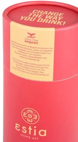 Μπουκάλι Θερμός Flask Lite Save The Aegean Scarlet Red 500ml - Estia