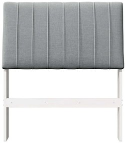 vidaXL Ταπετσαρισμένο κεφαλάρι Ανοιχτό γκρι 80 cm Στερεά ξυλεία πεύκου