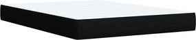 vidaXL Κρεβάτι Boxspring με Στρώμα Μαύρο 140x200 εκ. Υφασμάτινο