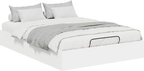 vidaXL Κρεβάτι Οθωμανικού Τύπου με αποθήκευση Λευκός 203 x 150 x 25 εκ