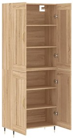 vidaXL Ντουλάπι Sonoma δρυς 69,5 x 34 x 180 εκ. από Επεξεργασμένο Ξύλο
