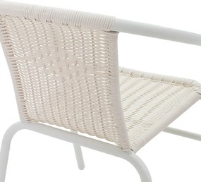 Πολυθρόνα κήπου Obbi pakoworld μέταλλο-pe λευκό
