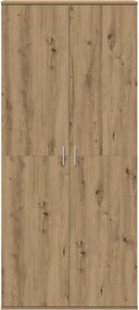 vidaXL Ψηλή Ντουλάπα artisan δρυς 80 x 35 x 180 εκ Επεξεργασμένο ξύλο