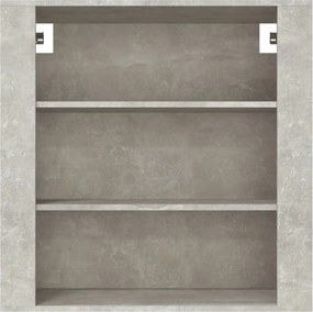 vidaXL Ντουλάπι Τοίχου Γκρι Σκυρ. 80x33x80 εκ. Επεξεργασμένο Ξύλο