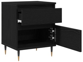 vidaXL Κομοδίνα 2 τεμάχια Μαύρη Δρυς 40x35x50 εκ. Επεξεργασμένο Ξύλο