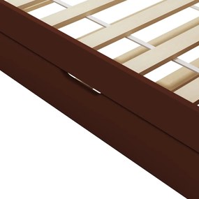 vidaXL Πλαίσιο για Καναπέ - Κρεβάτι 90x200 εκ. Σκούρο Καφέ Ξύλο Πεύκου