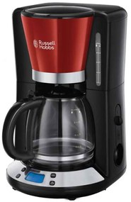 Καφετιέρα Γαλλικού Με Οθόνη Lcd Colours Plus 24031-56 1,25lt 1000W Black-Red Russell Hobbs Ατσάλι,Πλαστικό
