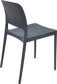 Καρέκλα Fenxy pakoworld pp σε μαύρη απόχρωση 38x42x77εκ