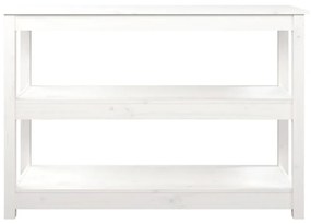 Τραπέζι Κονσόλα Λευκό 110 x 40 x 74 εκ. από Μασίφ Ξύλο Πεύκου - Λευκό