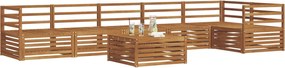 vidaXL Σειρά Καναπέ Εξωτερικού 7 pcs Φυσικό