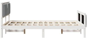 vidaXL Σκελετός Κρεβατιού με κεφαλάρι Ανοιχτό γκρι 120 x 200 cm ύφασμα