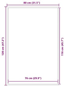 vidaXL Πατάκι Εισόδου Καφέ 80 x 120 εκ.