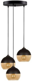 Φωτιστικό Οροφής Camini 892OPV1775  Φ45x116cm 3xE27 40W Black-Amber Opviq