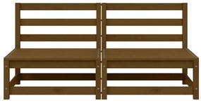 vidaXL Καναπέδες Κήπου Μεσαίοι 2 τεμ. Καφέ Μελί από Μασίφ Ξύλο Πεύκου