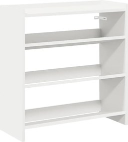Ράφι παπουτσιών vidaXL Λευκό 60x25x62 cm Κατασκευασμένο ξύλο