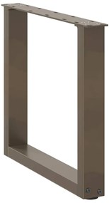 vidaXL Πόδια Τραπεζιού Σαλονιού σε Σχήμα U 2 τεμ. από Φυσικό Ατσάλι 50x(42-43) εκ. Ατσάλι