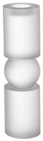 Artekko Frosted Κηροπήγιο Γυάλινο Διάφανο (8x8x28)cm Artekko 70367-SA