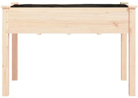 vidaXL Γλάστρα με Επένδυση 118 x 59 x 76 εκ. από Μασίφ Ξύλο Ελάτης