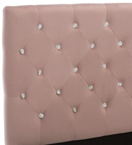 Πλαίσιο Κρεβατιού Ροζ 160 x 200 εκ. Βελούδινο - Ροζ