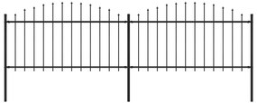 Κάγκελα Περίφραξης με Λόγχες Μαύρα (1,25-1,5) x 3,4 μ. Ατσάλινα