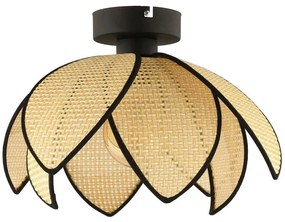 Φωτιστικό Οροφής - Πλαφονιέρα 433NUV1163 Φ40x26cm 1xE27 40W Cream-Black Opviq
