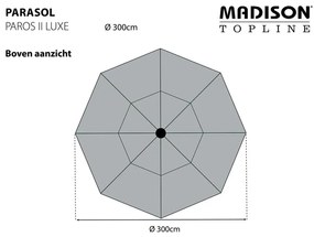 Madison Ομπρέλα Paros II Luxe Σκούρο Πράσινο 300 εκ. - Πράσινο