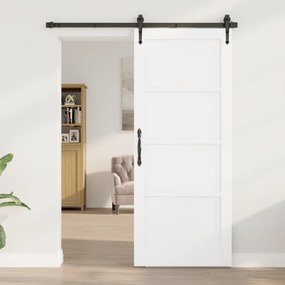vidaXL Εσωτερική Πόρτα 'ORKDAL' Λευκή 83x202x4 εκ Στερεό Ξύλο Πεύκο
