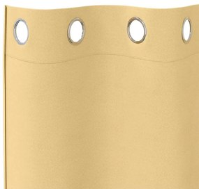 vidaXL Κουρτίνες με κουρτίνες 2 pcs Μπεζ 175x140εκ. Πολυεστέρας
