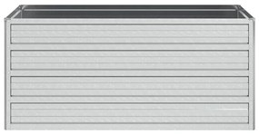vidaXL Ζαρντινιέρα Υπερυψωμένη Ασημί 100x40x45 εκ. Γαλβανισμ. Χάλυβας