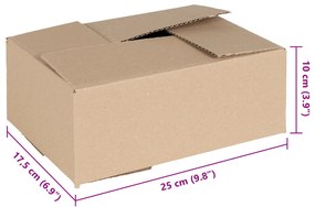 vidaXL Κουτί Αναδίπλωσης  50 τμχ 25x17.5x10 εκ. Χαρτόνι