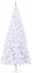 vidaXL Τεχνητό Χριστουγεννιάτικο Δέντρο Λευκό 210 cm PVC και Ατσάλι
