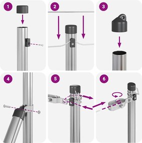vidaXL Στύλος Περιφράξεων 26 pcs Γκρι 3,2 x 3,2 x 80 εκ