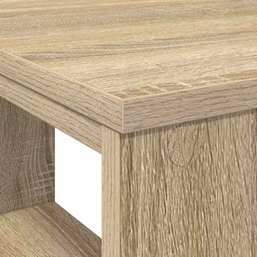 vidaXL Γραφείο με ράφι Sonoma Δρυς 90 x 50 x 75 εκ. Επεξεργασμένο ξύλο
