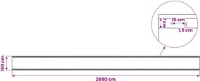 vidaXL Τέντα Λένο Πράσινο 1,5 x 20 μ 260 γρ PE