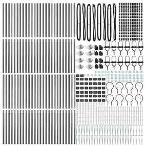 vidaXL Στυλοί Φράχτη με Αγκάθια, 52 τεμάχια, Ø32mm, 140cm, από γαλβανισμένο χάλυβα.