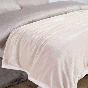 Κουβέρτα Βελουτέ Υπέρδιπλη (230x240) Nef-Nef Homeware Velosso Ecru