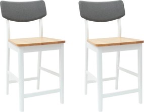 vidaXL Καρέκλες φαγητού 2 pcs Λευκό 48 x 49 x 95 εκ.