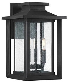 Φανάρι Απλίκα Φωτιστικό Τοίχου 3xE14 Μαύρο IP44 43cm Wakefield QZ-WAKEFIELD-L-TBK Elstead Lighting-QZ-WAKEFIELD-L-TBK-Μαύρο QZ-WAKEFIELD-L-TBK