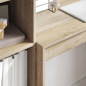 vidaXL Γραφείο με συρτάρι με ράφι με αποθήκευση 2 pcs Δρύς Sonoma