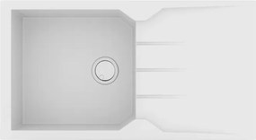 Sanitec Ultra Granite 814 (86x50) - Γρανιτένιος νεροχύτης - Bianco Stone