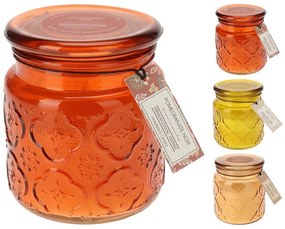 Αρωματικό Κερί Pampa CC5073990 Σε γυάλινο δοχείο με καπάκι, 11 x 10.2 cm, σε 3 επιλογές σχεδίου και αρώματος, reddish/pomegranate noir, yellow/amber v