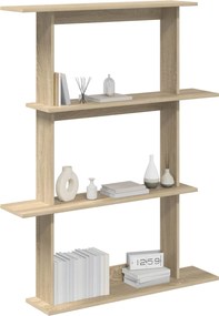 vidaXL Ράφι Τοίχου Sonoma Δρυς 100 x 20 x 126 εκ. Επεξεργασμένο Ξύλο