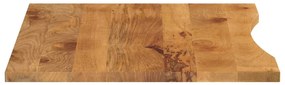 vidaXL Επιφάνεια Γραφείου Καμπύλη 100x80x2,5 εκ Μασίφ Ακατ. Μάνγκο